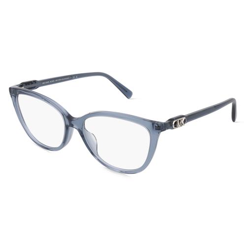 Michael Kors MK4109U WESTMINSTER Damen-Brille inkl. Gläser Vollrand Butterfly Acetat-Gestell 54mm/16mm/140mm, blau