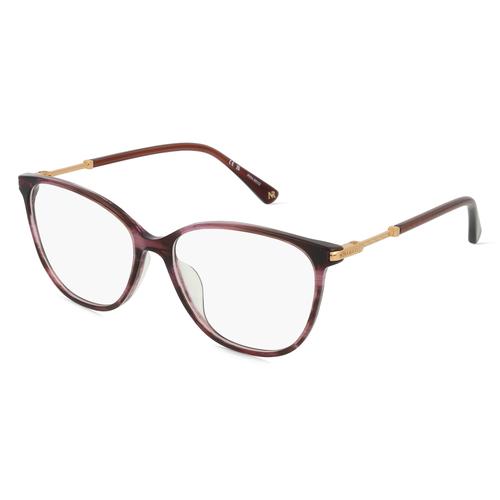 Nina Ricci NRIVNR335 Damen-Brille inkl. Gläser Vollrand Butterfly Kunststoff-Gestell 53mm/15mm/135mm, lila