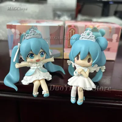 Hatsune Miku 15th Anniversary Q Edition Anime Figure Miku Cute Action Figure Toys Hobbyist Collection Decoration Gift For Kids