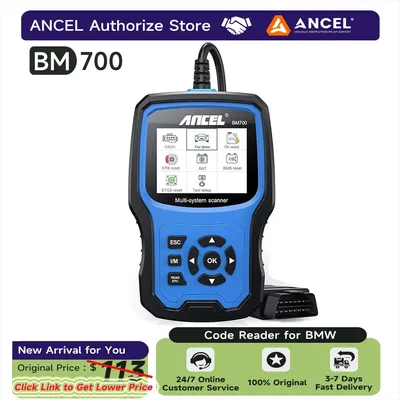 ANCEL BM700 Car Code Reader Full System OBD2 Auto Scanner Oil Battery TPMS Reset Diagnostic Tool for