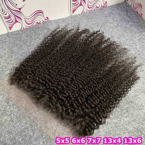 Vietnamesisches Haar 136 Verschluss Locken / Lose gewellt Freier Teil Schweizer Spitze Remy Menschenhaar Damen mit Babyhaar / Klassisch / Natürlicher Haaransatz Freizeitskleidung Image