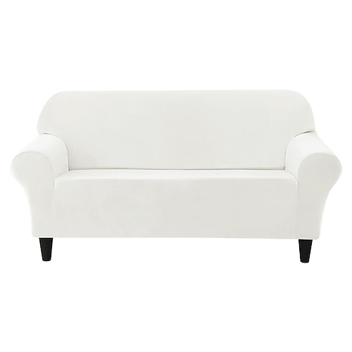 Samtiger Sofabezug, Couchbezug, plüschig und dehnbar, weicher und strapazierfähiger All-Inclusive-Stoff – einfach zu reinigen – perfekt zum Schutz und zur Verschönerung Ihres Sofas. Image