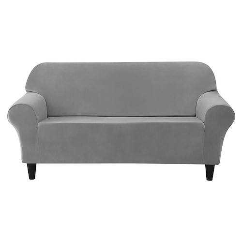 Samtiger Sofabezug, Couchbezug, plüschig und dehnbar, weicher und strapazierfähiger All-Inclusive-Stoff – einfach zu reinigen – perfekt zum Schutz und zur Verschönerung Ihres Sofas. Image