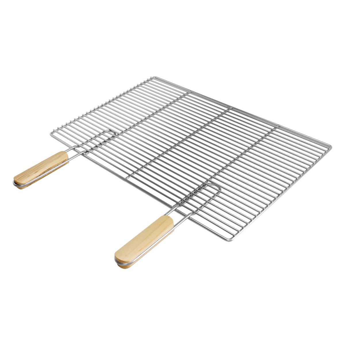 ECD Germany Grillrost Edelstahl Rechteckig 60x40 cm – Mit abnehmbaren Griffen, rostfrei & robust, für Grillkamin, Gasgrill, Feuerkorb & Feuerschale Image