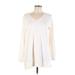 J.Jill Long Sleeve T-Shirt: Ivory Tops - Women's Size Large