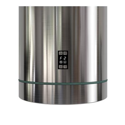 14-Inch Stainless Steel Island Cylinder Range Hood, 550 CFM, 3-Speed Touch Control with LED Lighting - PLSI 570.14