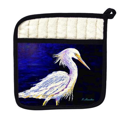 Palette Snowy Egret Pot Holder - 9x9