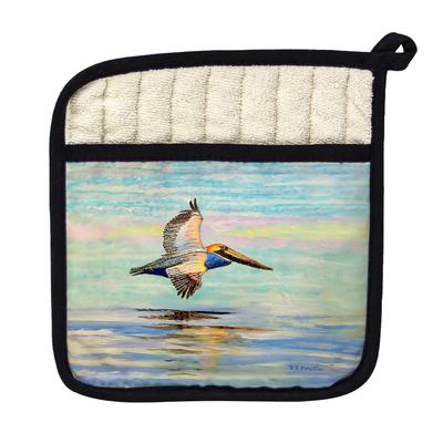 Gliding Pelican Pot Holder - 9x9