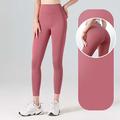 Per donna Pantaloni da yoga Leggings da yoga Fascia Elastica Vita Alta Yoga Allenamento in Palestra Pilates Collant Grigio scuro Nero Avorio Gli sport Abbigliamento sportivo Elasticizzato Taglia