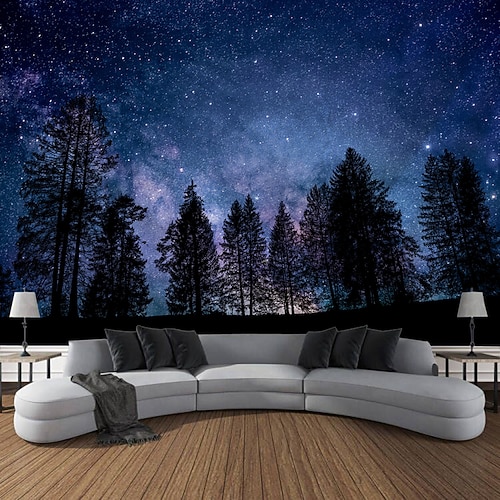 Natur Sterne Himmel hängen Wandteppich Kunst große Wandteppich Wandbild Dekor Fotografie Hintergrund Decke Vorhang Haus Schlafzimmer Wohnzimmer Dekoration Wandtuch XXL Natur Image