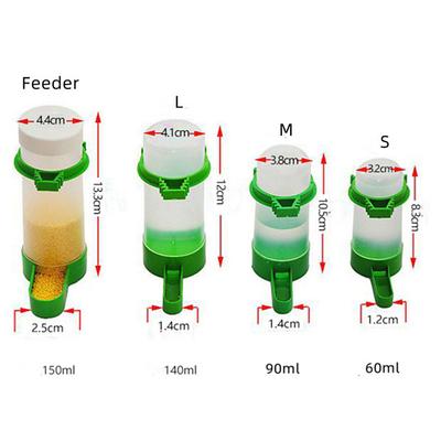 4pcs/set Bird Water Drinker Feeder Automatic Drinking Fountain Pet Parrot Cage Bottle Drinking Cup Bowls Pet Bird Supplies Dispenser