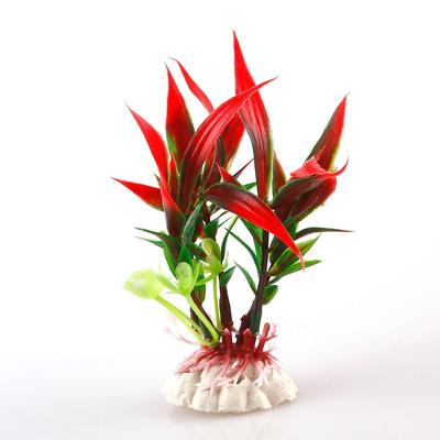 Fish Tank Aquarium Decoration Artificial Plants Hornwort Anacharis Fish Bowl Ornament Plants Waterplant Red Non-toxic Tasteless Professional Decoration Plastics Soft Plastic Plastic 1 Piece 11 cm