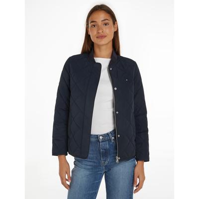 Steppjacke TOMMY HILFIGER "LW QUILTED BOMBER JACKET" Gr. XXL (44), blau (desert sky) Damen Jacken mit leichter Wattierung