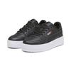 Sneaker PUMA "Carina Street Sneakers Mädchen", Kinder, Gr. 35.5, schwarz-weiß (schwarz rose gold weiß metallic), Obermaterial: Leder, Synthetik; Futter: Synthetik, Textil; Innensohle: Textil; Laufsohle: Gummi, Schuhe
