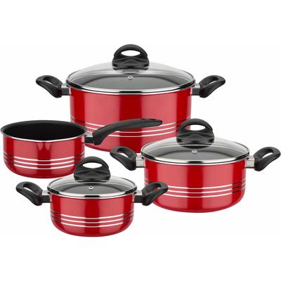 Topf-Set GSW "Milano color", rot, Töpfe, extra starker FerroThermBoden, Induktion Image