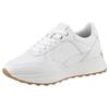 Sneaker GEOX "D AMABEL A", Damen, Gr. 40, weiß, Leder, sportlich, Schuhe Sneaker, Keilabsatz, Freizeitschuh, Halbschuh, Schnürschuh im Monochrome-Look