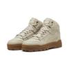 Sneaker PUMA "Rebound Abrupt Sneakers Erwachsene", Gr. 39, beige (desert dust alpine snow gum beige weiß), Obermaterial: Textil, Synthetik, Kuhleder; Futter: Textil; Innensohle: Textil; Laufsohle: Gummi, Schuhe
