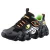 Sneaker SKECHERS "SKECH-O-SAURUS LIGHTS", Kinder, Gr. 30, schwarz (schwarz, limette, neon dino), Lederimitat, Mesh, animal-print, kontrastfarbene Details, casual, Schuhe, Blinkschuh, Trekkingschuh, Kindergartenschuh mit markanter Profilsohle