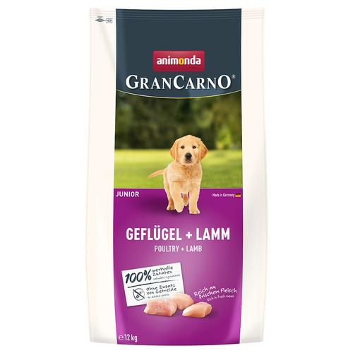 12kg animonda GranCarno Junior Geflügel + Lamm Hundefutter trocken