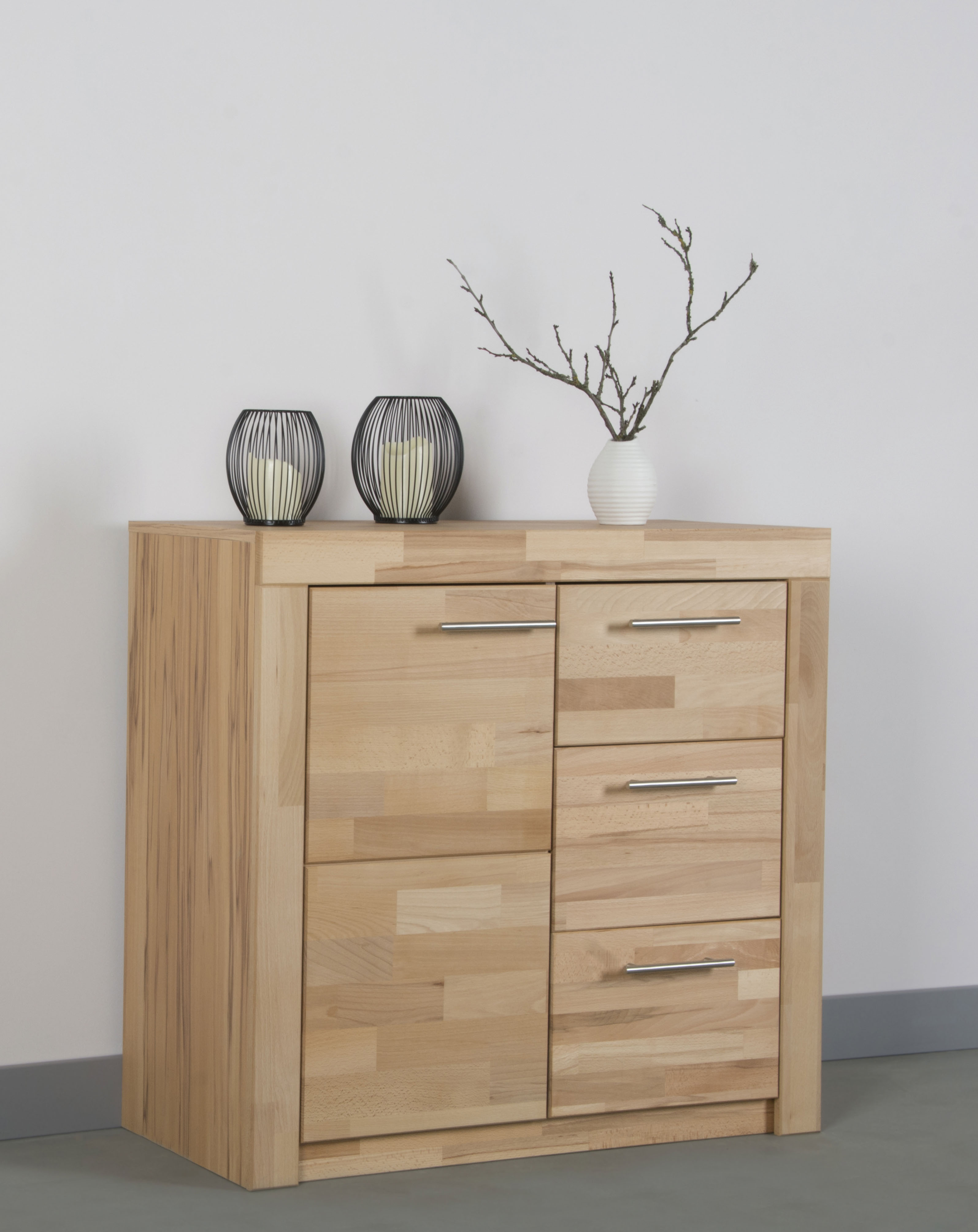 Kommode VOGL MÖBELFABRIK "Toronto", braun (kernbuefarben, kernbuche massiv), B:91cm H:87cm T:42cm, Massivholz, Spanplatte, Sideboards, Kommode, Breite 91 cm