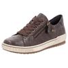 Plateausneaker REMONTE, Damen, Gr. 39, braun (dunkelbraun), Leder, used, sportlich, Schuhe, Freizeitschuh, Halbschuh, Schnürschuh mit Außenreißverschluss