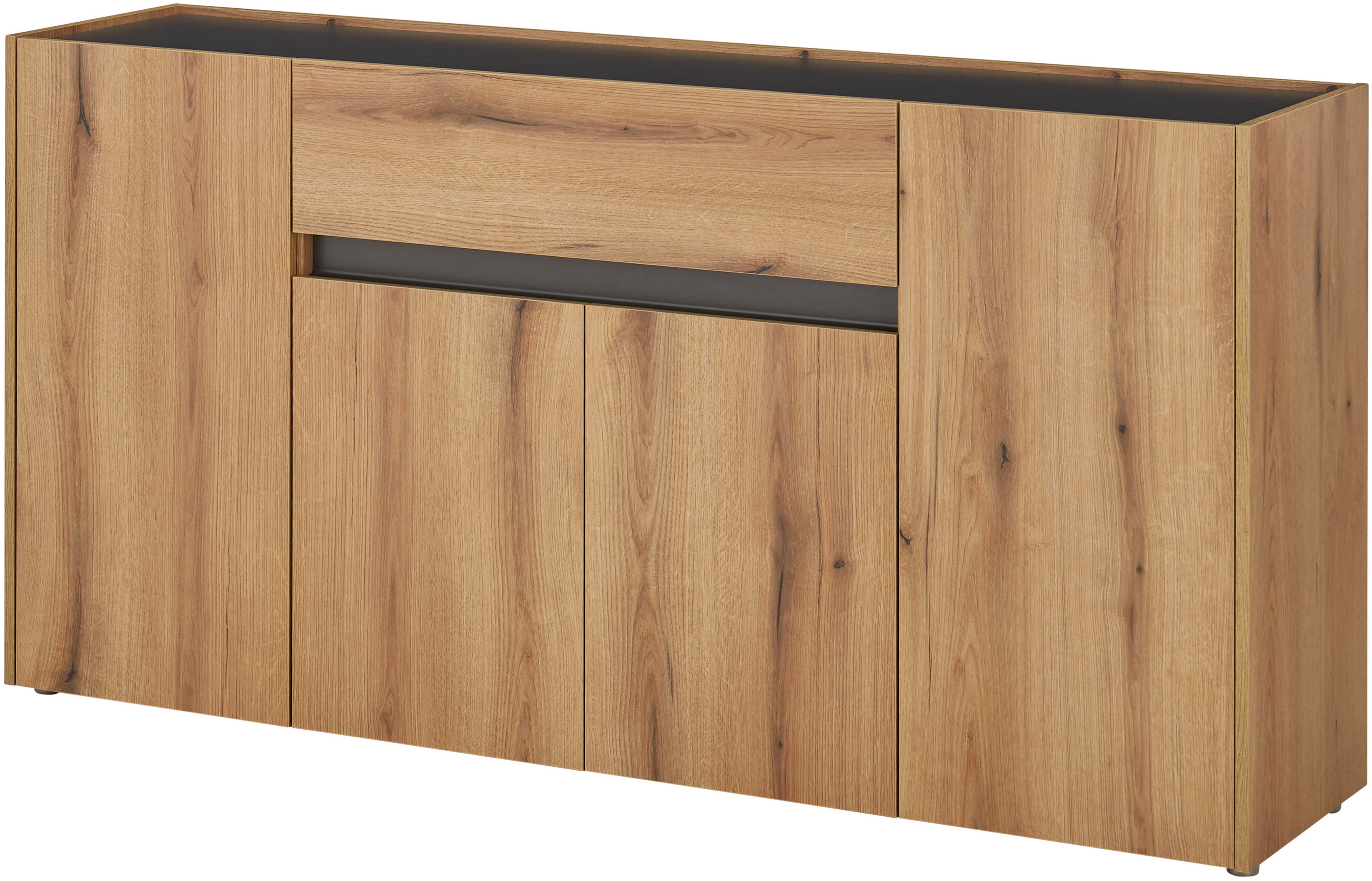 Sideboard INOSIGN "City/Giron", beige (eichefarben, anthrazit), B:170cm H:84cm T:40cm, FSC-zertifizierter Holzwerkstoff, Sideboards, Breite ca. 170 cm Image