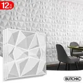 12 pièces 30x30 cm Super 3D Art panneau mural PVC étanche 3D autocollant mural décor carreaux diamant conception bricolage décor à la maison 11.81 ''X 11.81''