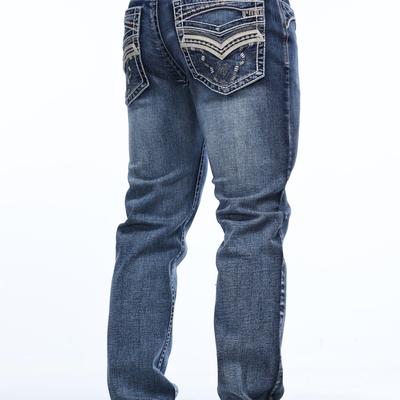 TEMU Men's Slim Fit Jeans With Embroidered Design,...