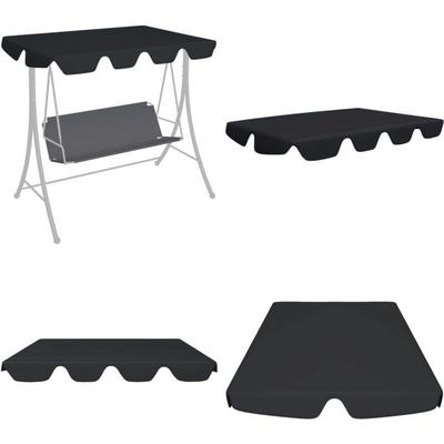 Vidaxl - Ersatzdach für Hollywoodschaukel Schwarz 188/168x145/110 cm - Dach Gartenschaukel - Dach Image