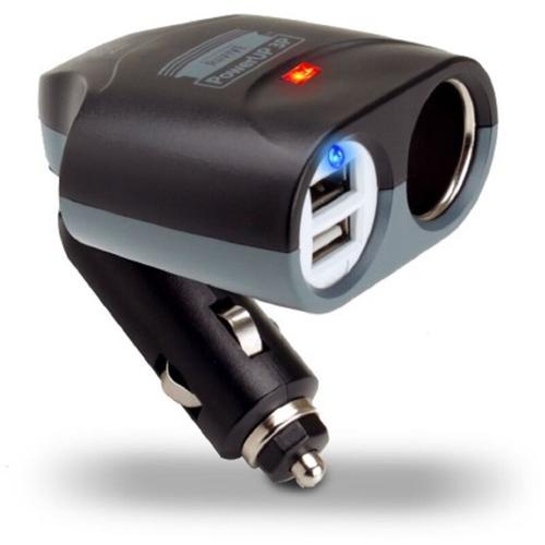 Cofi 1453 - Auto PowerUP Autoladegerät Kit 2x usb 1x Zigarettenanzünder Ladegerät & Adapter