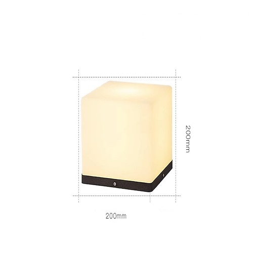 Lampade da parete per esterni a led bianco caldo 20/25/30/40cm lampada da giardino per patio lampada da pilastro quadrata per esterni semplicità ip54 lampade da giardino impermeabili da giardino 3000k