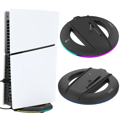 Vertical Stand Base Stand Replacement Display Stand Base for PS5 Slim Console Disc and Digital for