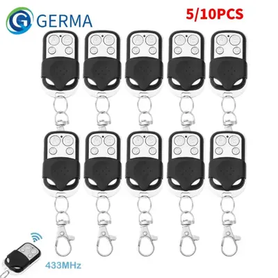 GERMA 5/10pcs 433MHz Copy Duplicator Remote Control 4 Button Electric Garage Door Gate Cloning