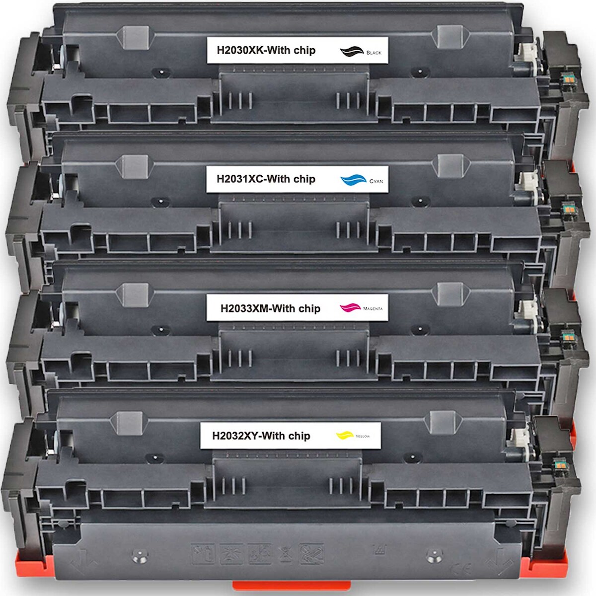4 Toner Set für HP Color LaserJet Enterprise MFP M 480 f Gigao-Tonerkassetten alle Farben 415X kompatibel MFP-M480f Image