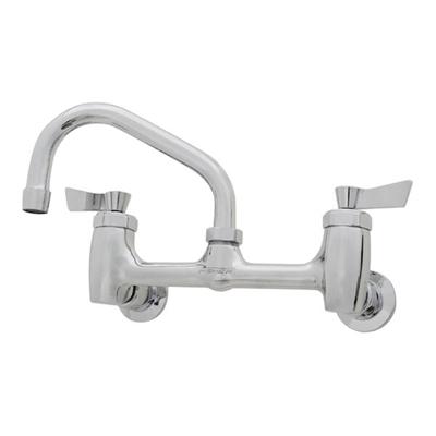 Fisher 13270 Backsplash-Mount Faucet with Full-Flow Aerator, 14" Swing Nozzle, and Lever Handles