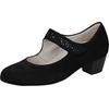 Spangenpumps WALDLÄUFER "HILARIA", Damen, Gr. 7 (40,5), schwarz, Nubukleder, unifarben, elegant, Schuhe, Abendschuh, Festtagsschuh, Bequemschuh in Schuhweite G (= weit)