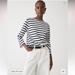 J. Crew Tops | J Crew Classic Mariner Cloth Boatneck T-Shirt In Stripe | Color: Blue/White | Size: L