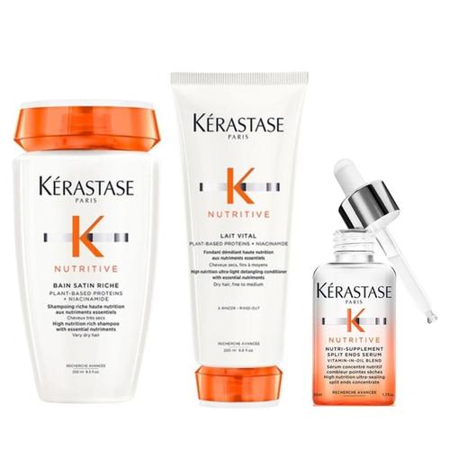 Kérastase - Nutritive Set RICHE Split Ends (Satin Riche/ Spülung / Split Ends Serum)* Haarpflegesets 0,5 l Damen