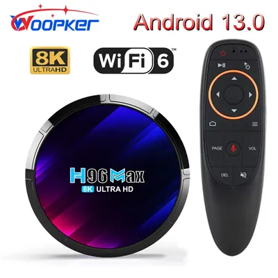 Woopker Android 13 TV Box H96 MAX RK3528 Rockchip 3528 Quad Core 8K Media Player Wifi6 BT5.0 4GB