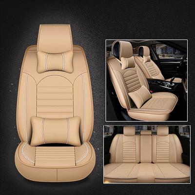 Car Seat Covers Full Set Compatible PU Front and Rear Split Bench 5- Seat Easy to Install Car Seat Covers