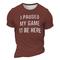 Herren Spiele Lustig T Shirt Kurzarm T-Shirt 3D-Druck Rundhalsausschnitt Hemd Vintage Cool Party Festtage Hellbraun Schwarz Rote Sommer Frühling Bekleidung S M L XL XXL XXXL