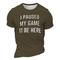 Herren Spiele Lustig T Shirt Kurzarm T-Shirt 3D-Druck Rundhalsausschnitt Hemd Vintage Cool Party Festtage Hellbraun Schwarz Rote Sommer Frühling Bekleidung S M L XL XXL XXXL