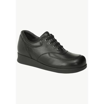 Extra Wide Width Women's Fiesta Oxford Shoe by Drew in Black Leather (Size 7 WW)