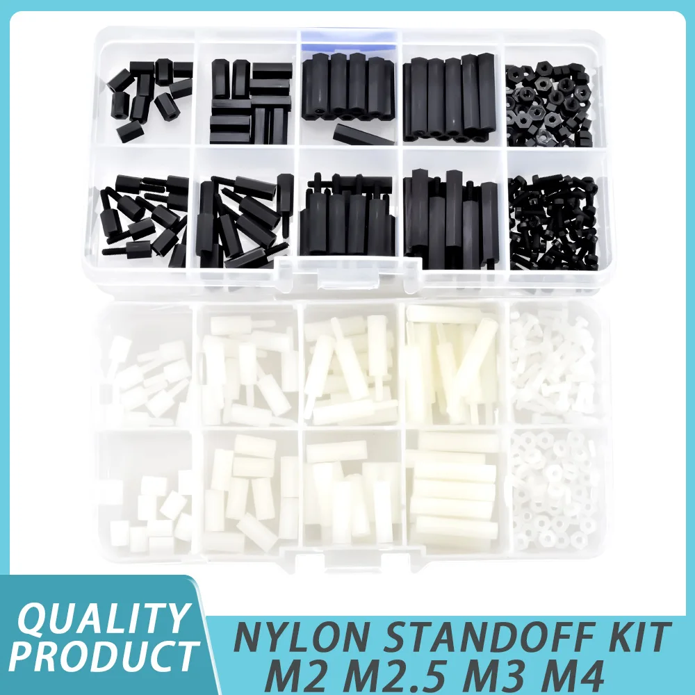 200 teile/satz Nylon platine Motherboard Abstands schraube Schraube Mutter Kunststoff Nylon isoliert Kit m2 m2, 5 m3 m4 Sechs kant Sechs kant Distanz säule Image