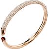 Armreif SWAROVSKI "Schmuck Geschenk Sublima Armreif" Gr. L, rosa (roségoldfarben, kristallweiß, kristallweiß), Armbänder, Damen, L, Metall, mit Swarovski Kristall