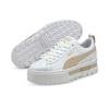 Sneaker PUMA "MAYZE LTH WN'S", Gr. 42, weiß (puma weiß, peyote), Leder, Synthetik, unifarben, sportlich, Schuhe