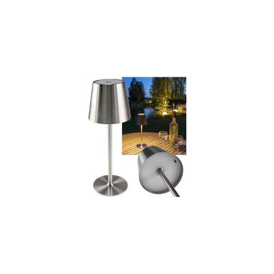 Tischleuchte Akku Dimmbar usb aufladbar Edelstahl Silber - Chilitec Image
