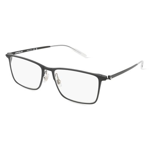 Montblanc MB0285OA Herren-Brille inkl. Gläser Vollrand Rechteckig Titan-Gestell 56mm/17mm/145mm, schwarz