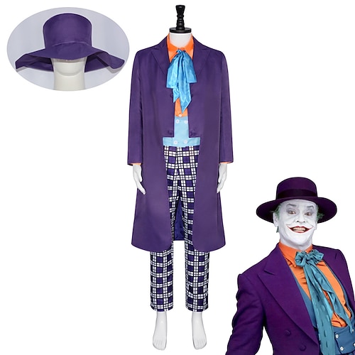 Joker Clown Jack Napier Cosplay Kostüm Outfits Film Cosplay for Herren Erwachsene Karneval Party Image