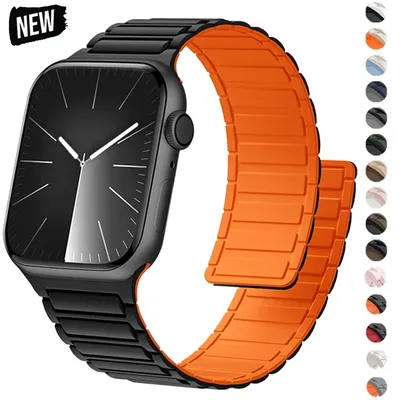 Magnetic strap for Apple Watch Band 49mm 45mm 44mm 40mm 41mm 38mm Silicone correa Bracelet iWatch